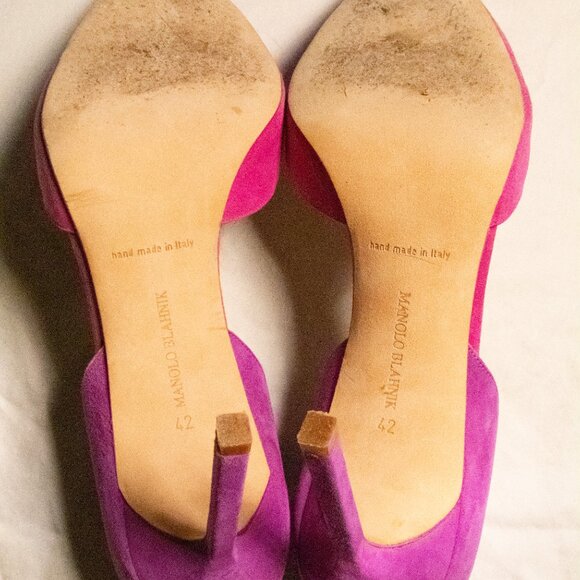 Manolo Blahnik's "Tayler" pump in two-tone purple and fuchsia RARE size 42 - Picture 4 of 11